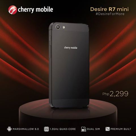 The Desire R7 mini is priced at 2,299 pesos in the Philippines